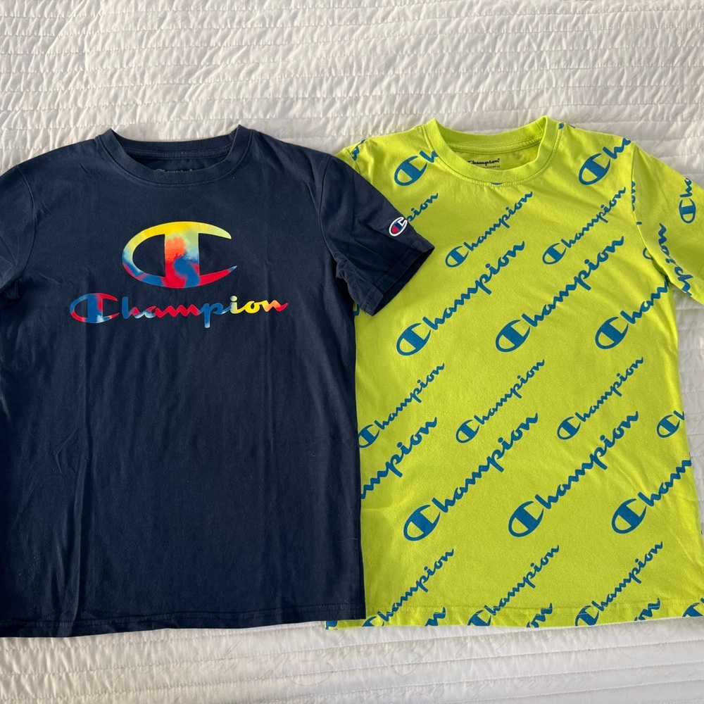 2 Champion t-shirts big kids size L